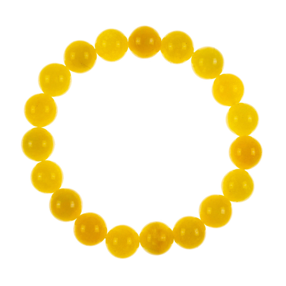 Yellow Jasper Bead Stretch Bracelet B3449-10MM - view 2