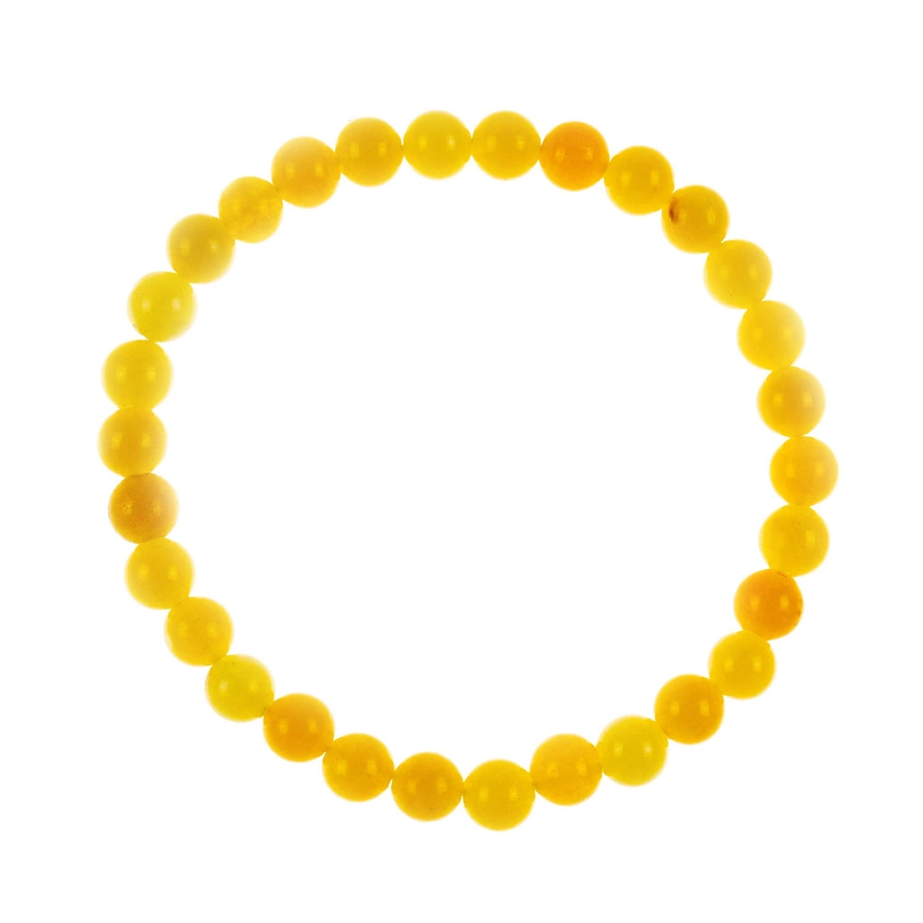 Yellow Jasper Bead Stretch Bracelet B3449-6MM - view 2