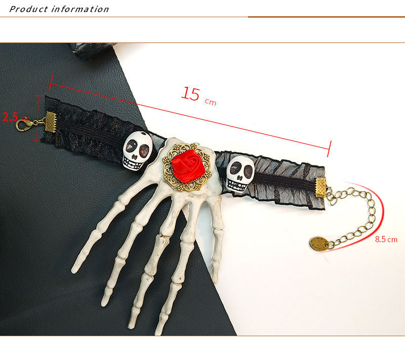 Skeleton Hand Lace Bracelet B3452