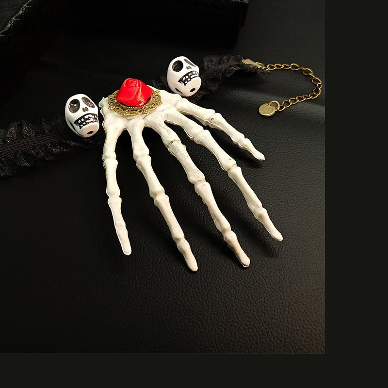 Skeleton Hand Lace Bracelet B3452