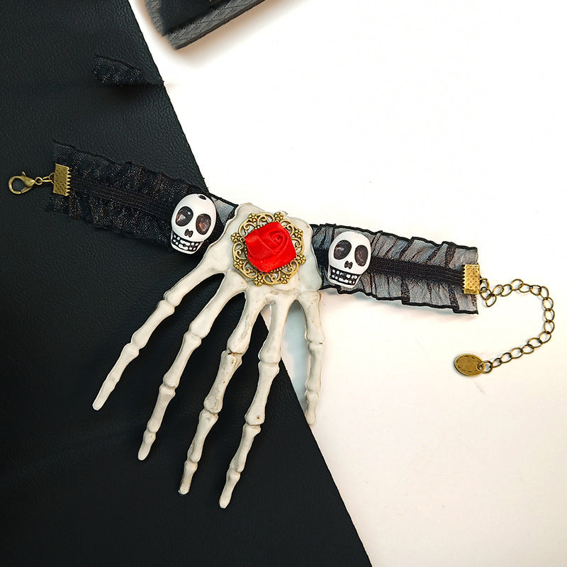 Skeleton Hand Lace Bracelet B3452