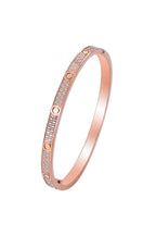 Two Row Rhinestone Stainless Steel Bracelet B3457