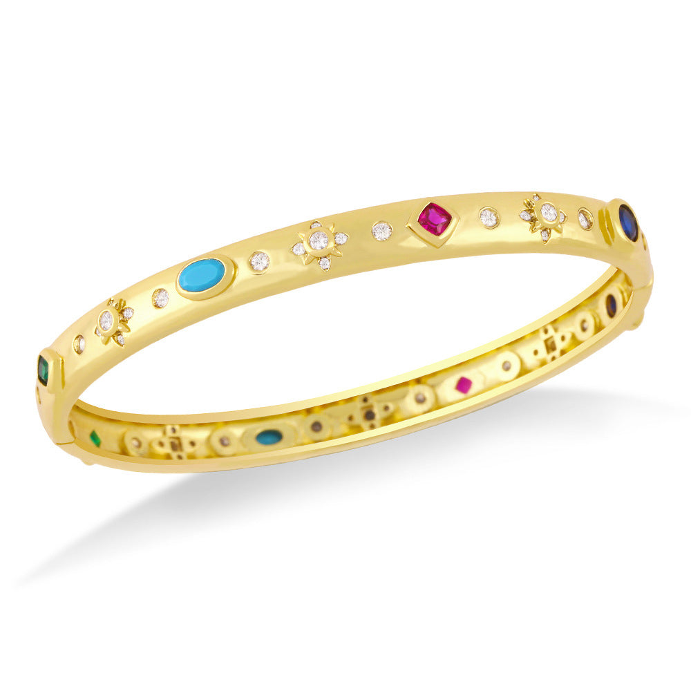 Cubic Zirconia Copper Bracelet B3474