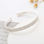 Three Row Rhinestone Cuff Bracelet B3494