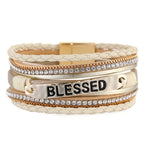 BLESSED Leather Magnetic Bracelet B3548 - view 6