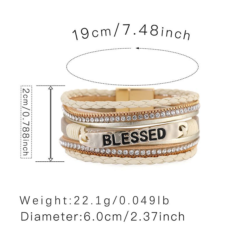 BLESSED Leather Magnetic Bracelet B3548 - view 2