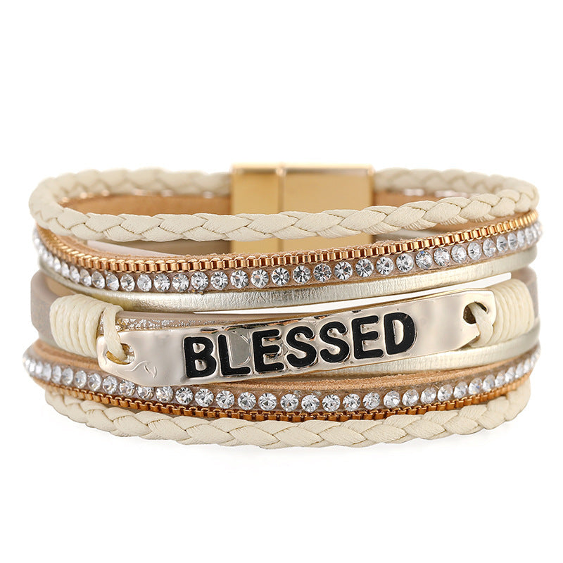 BLESSED Leather Magnetic Bracelet B3548 - view 5