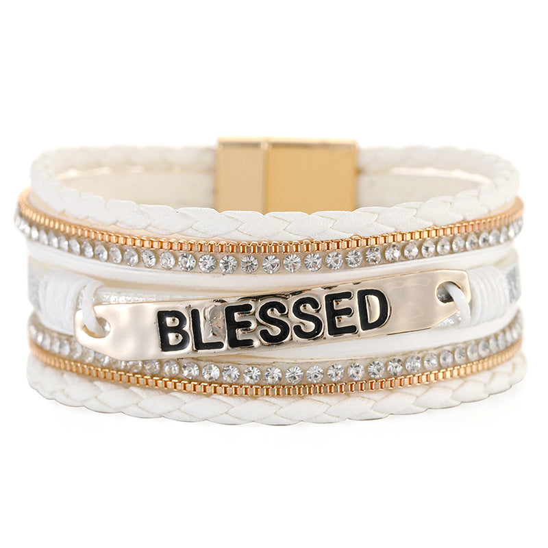 BLESSED Leather Magnetic Bracelet B3548 - view 4