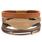 Leaf Leatherette Magnetic Bracelet B3549 - view 5