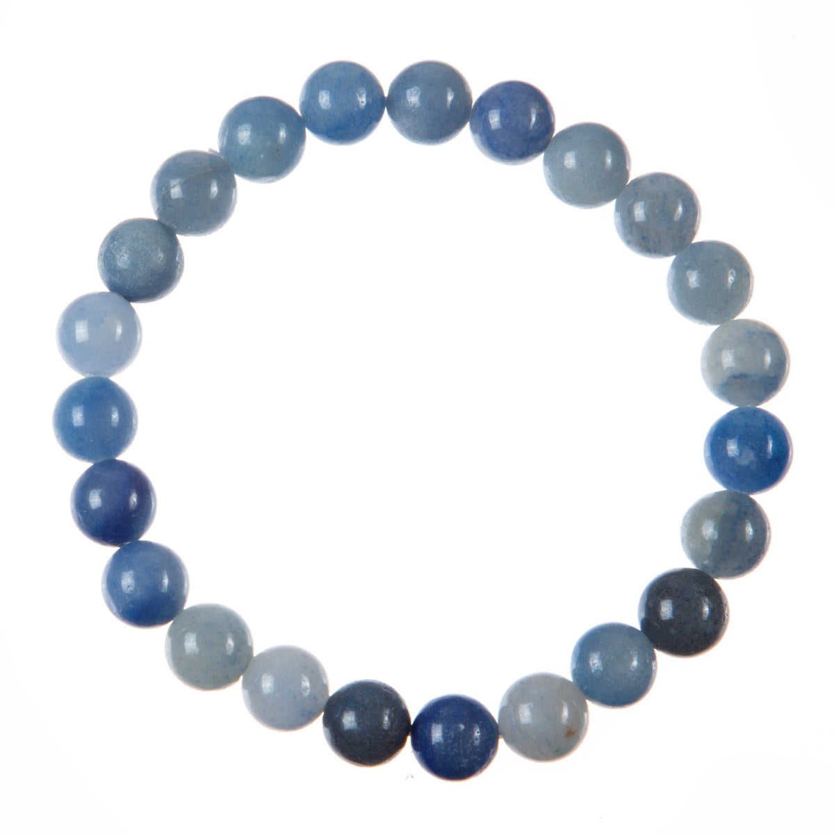 Blue Aventurine Stretch Bracelet B3554-Blue Aventurine - 8MM