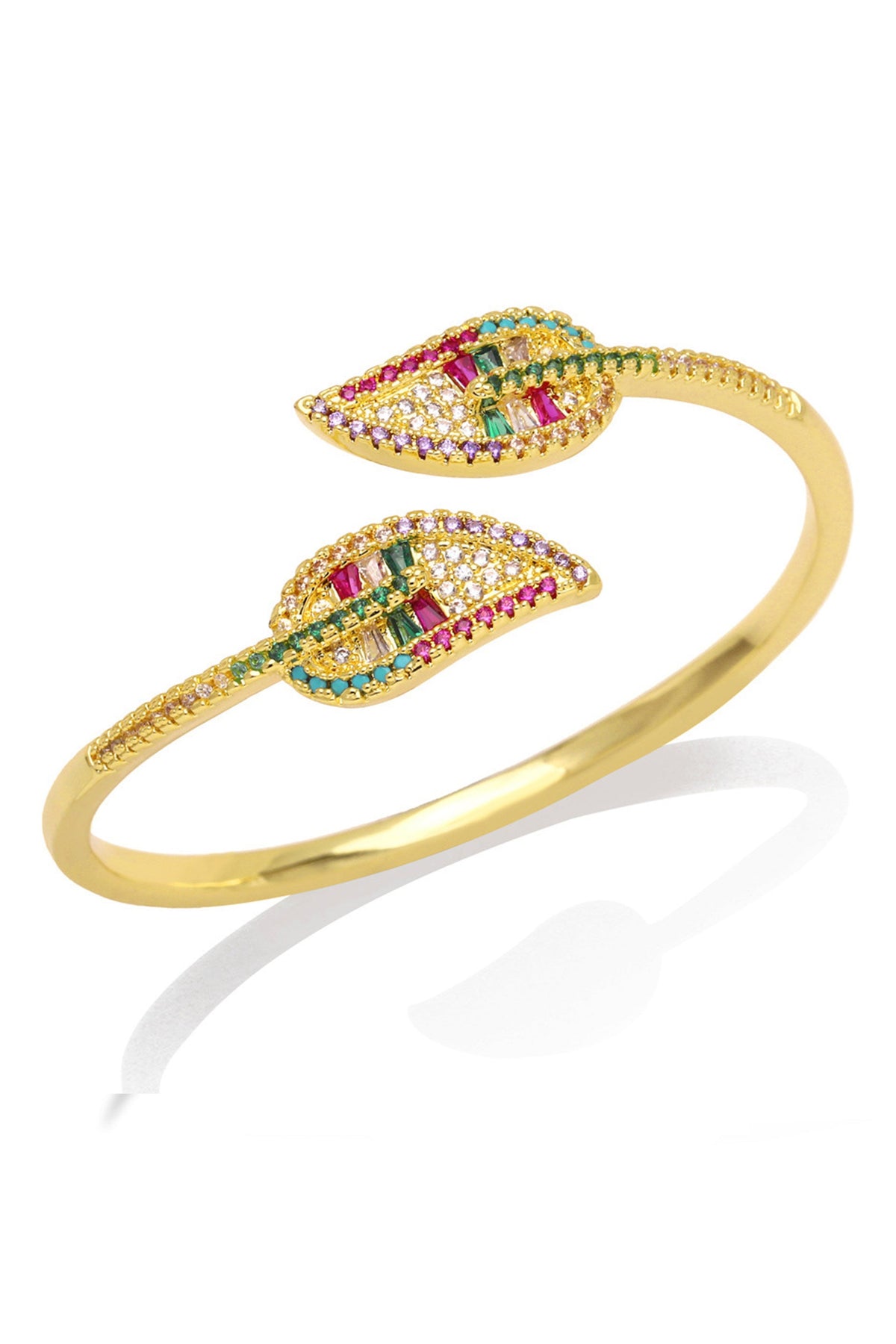 Leaf Copper Zircon Bracelet B3582