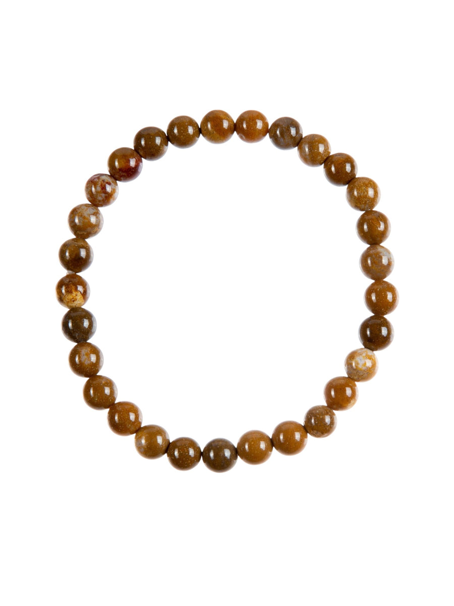 Yellow Agate Stone Stretch Bracelet B3592-Yellow Agate