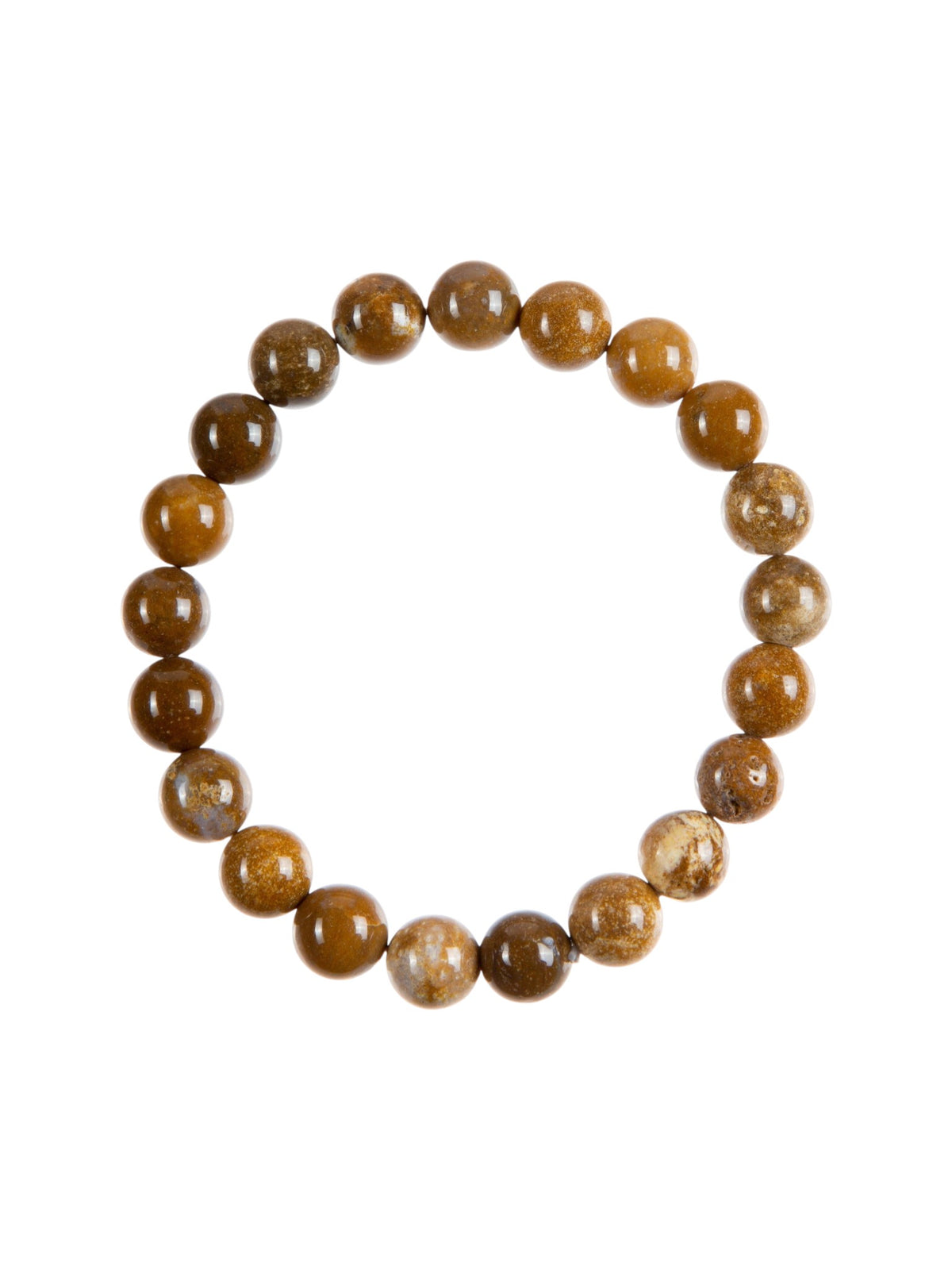 Yellow Agate Stone Stretch Bracelet B3592-Yellow Agate - 8MM