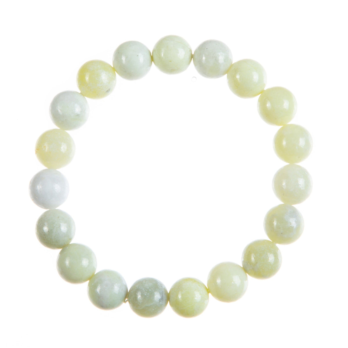 Cyan Jade Stone Stretch Bracelet B3593-Cyan Jade - 10MM