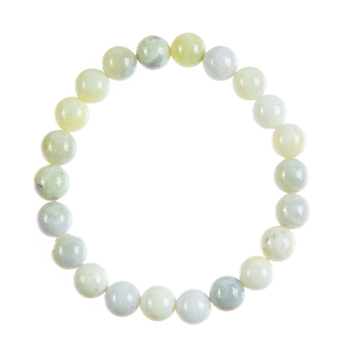 Cyan Jade Stone Stretch Bracelet B3593-Cyan Jade - 8MM