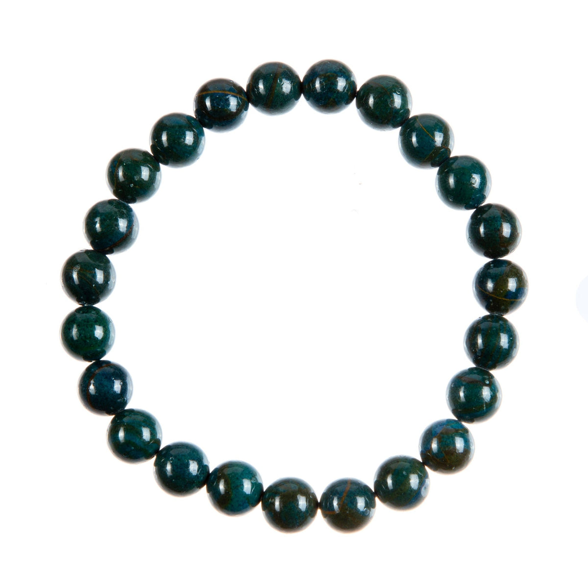 Blue Apatite Stone Stretch Bracelet B3594-Blue Apatite - 8MM