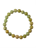 Green Medicinal Stone Stretch Bracelet B3596-Green Medicinal - 8MM