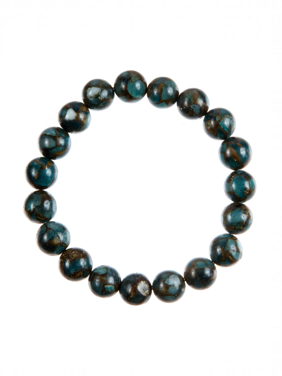Blue Cloisonne Stone Stretch Bracelet B3599-Blue Cloisonne