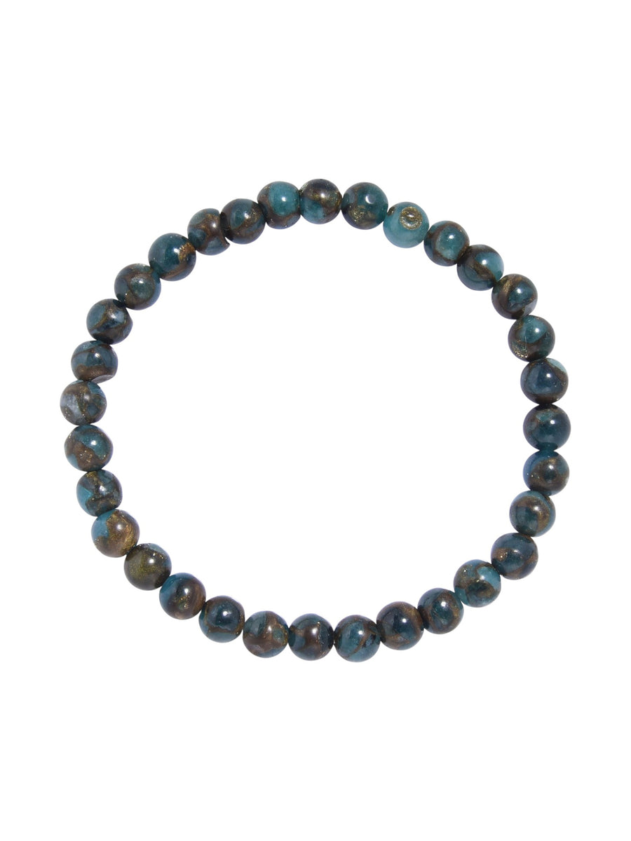 Blue Cloisonne Stone Stretch Bracelet B3599-Blue Cloisonne