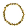 Yellow Black Granite Stone Stretch Bracelet B3601-Yellow Black Granite - 6MM