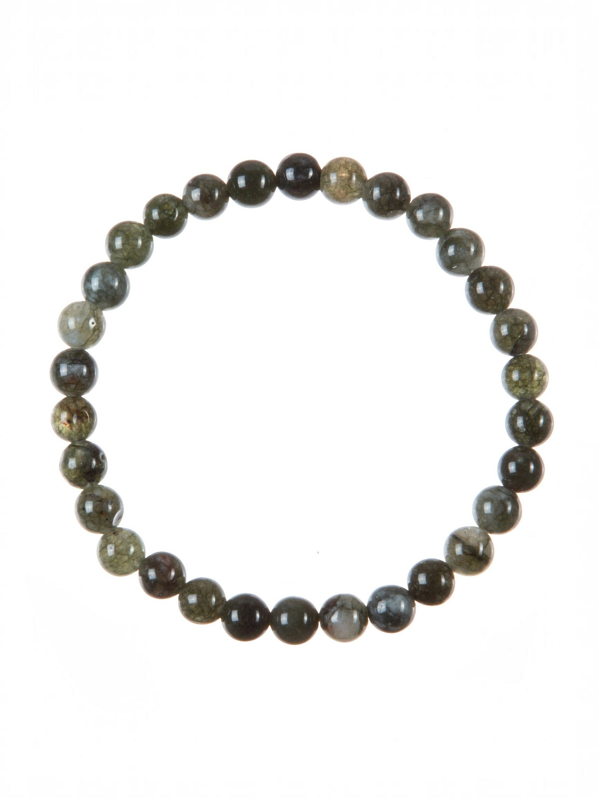 Glassy Chalcedony Stone Stretch Bracelet B3603-Glassy Chalcedony - 6MM