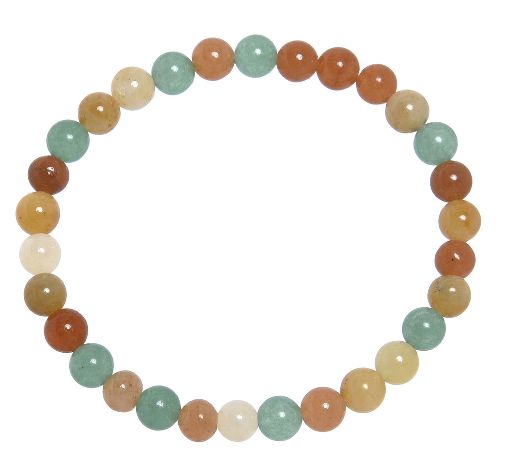 Multi Chalcedony Stone Stretch Bracelet B3604-6MM - view 2