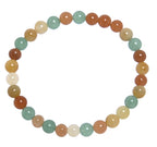 Multi Chalcedony Stone Stretch Bracelet B3604-6MM - view 2