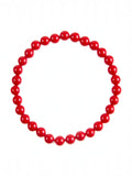 Coral Jade Stone Stretch Bracelet B3605-Coral Jade