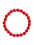 Coral Jade Stone Stretch Bracelet B3605-Coral Jade - 8MM