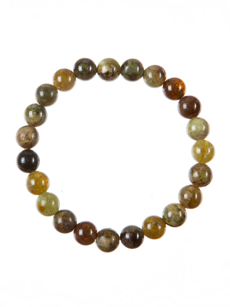 Green Garnet Stone Stretch Bracelet B3618-Green Garnet