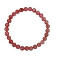 Strawberry Quartz Stone Stretch Bracelet B3621-Strawberry Quartz - 6MM