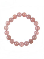 Strawberry Quartz Stone Stretch Bracelet B3621-Strawberry Quartz - 10MM