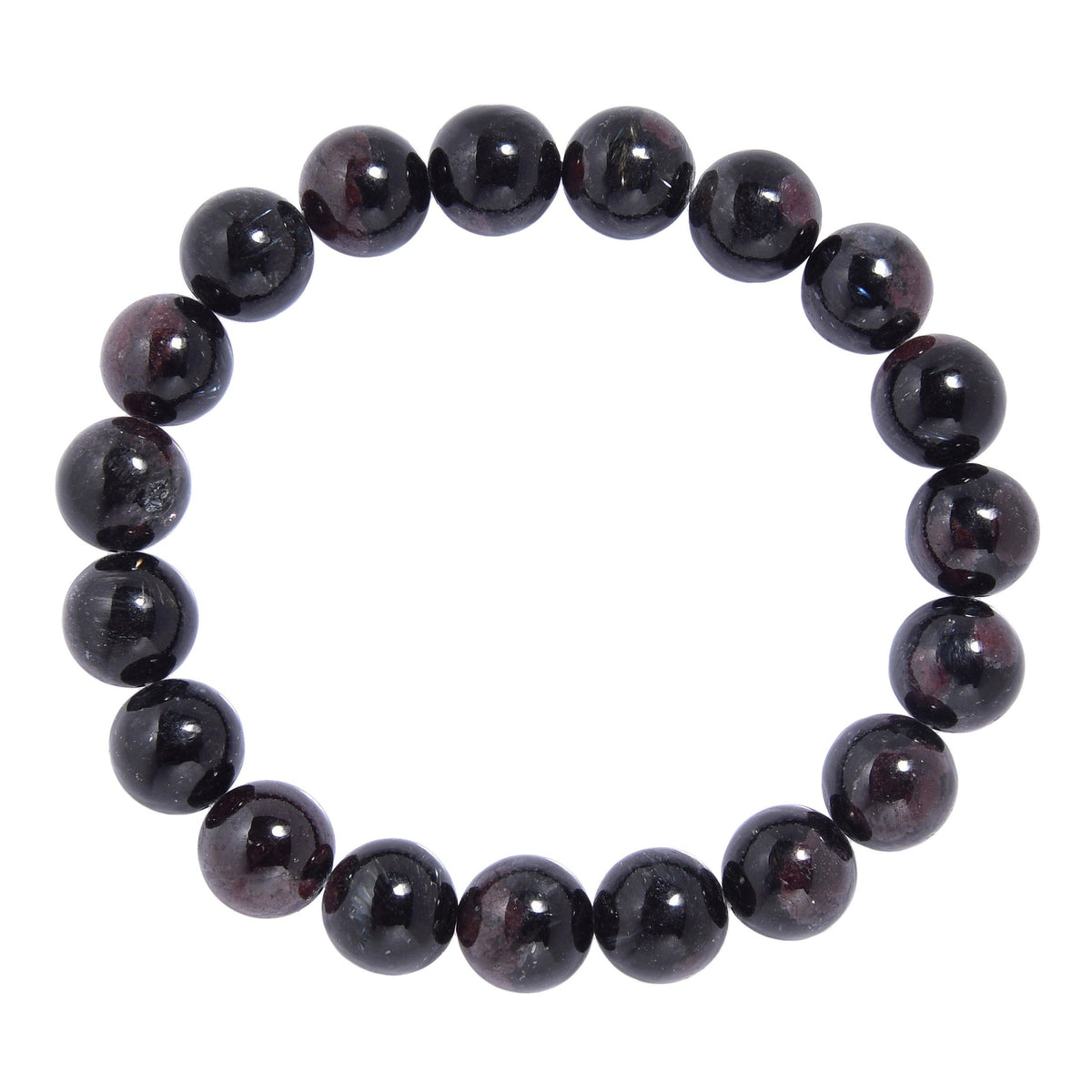 Garnet Stone Stretch Bracelet B3622-Garnet - 10MM