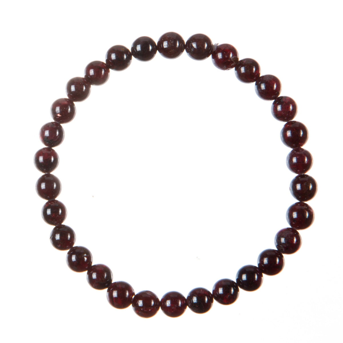 Garnet Stone Stretch Bracelet B3622-Garnet - 6MM