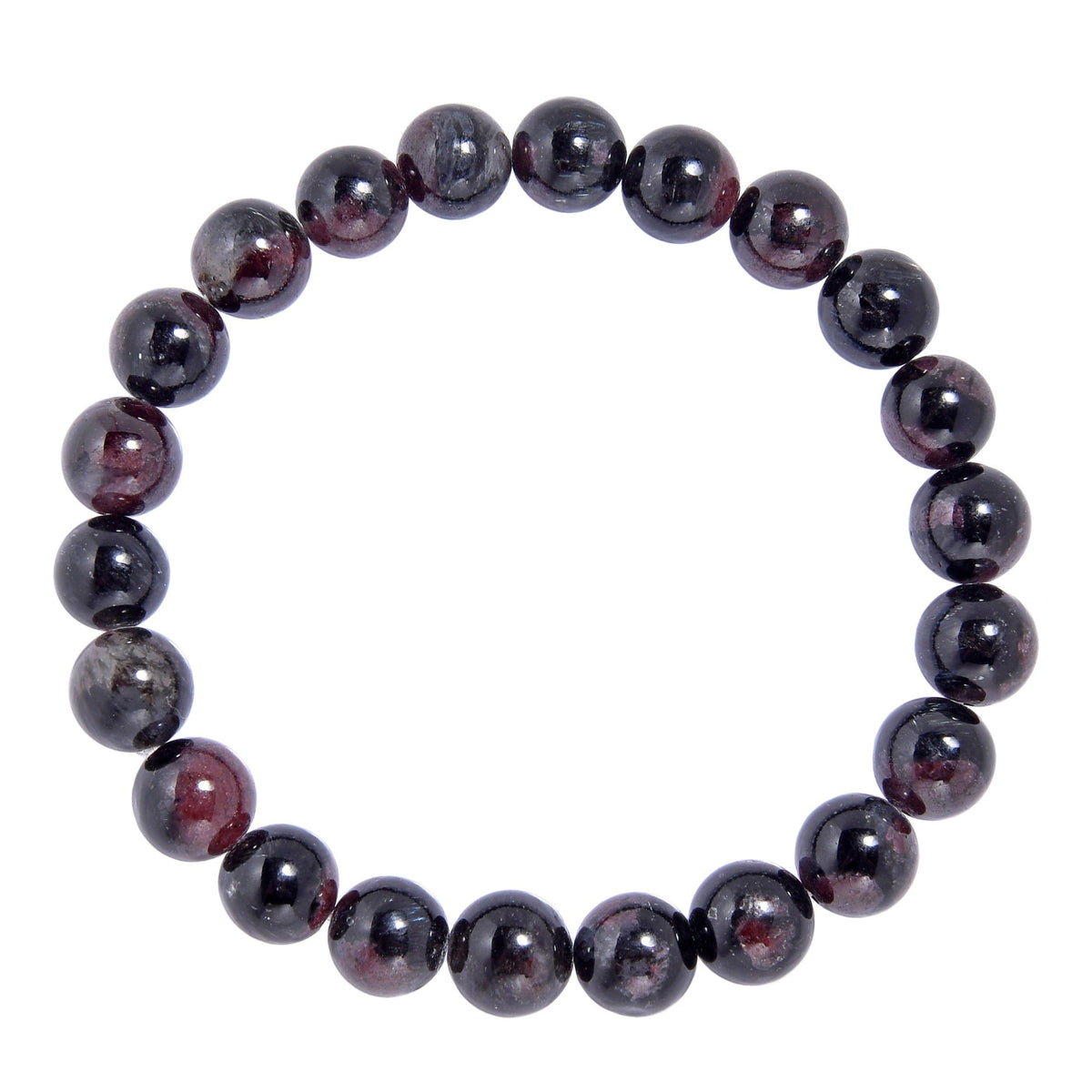 Garnet Stone Stretch Bracelet B3622-Garnet - 8MM