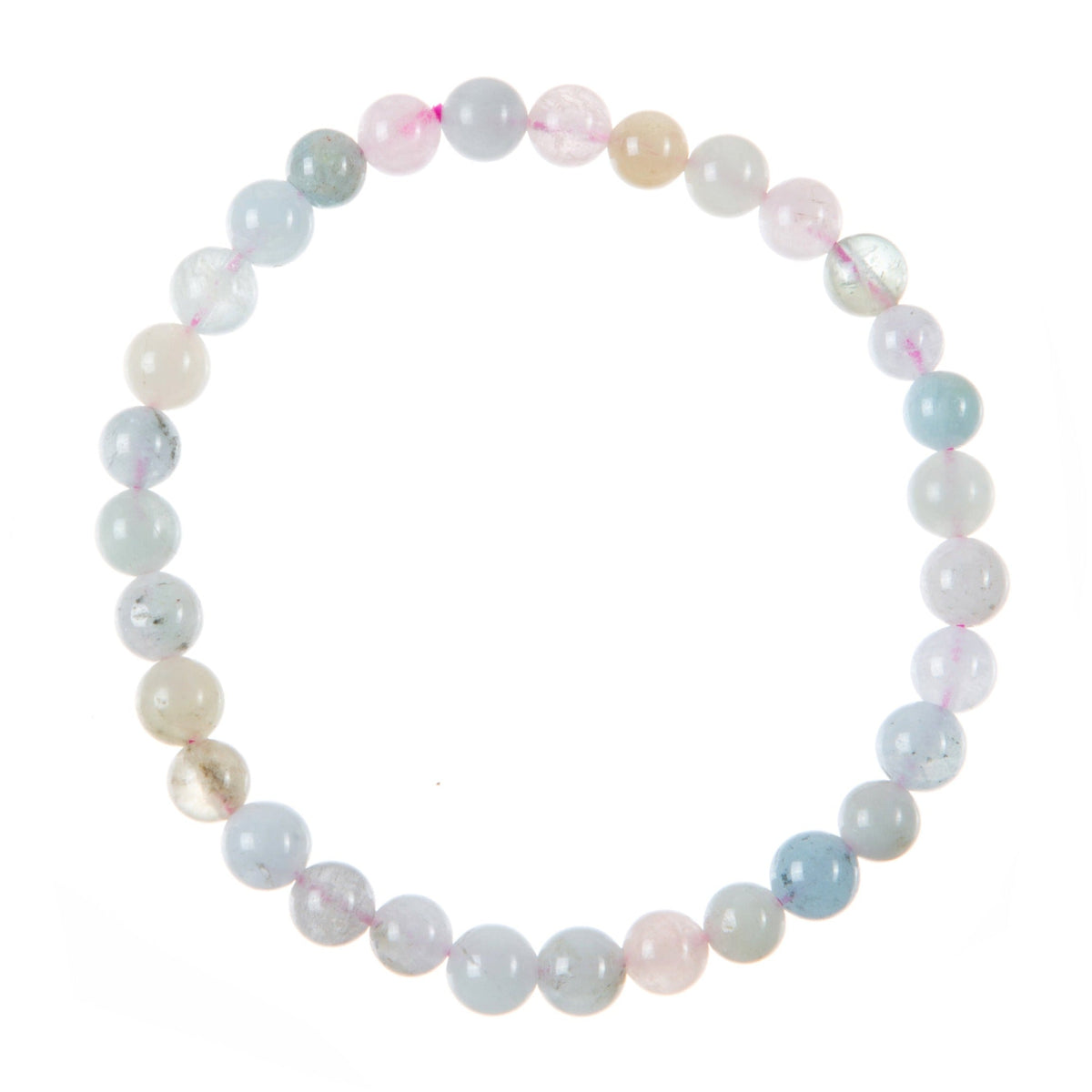Morganite Stone Stretch Bracelet B3625-Morganite - 6MM