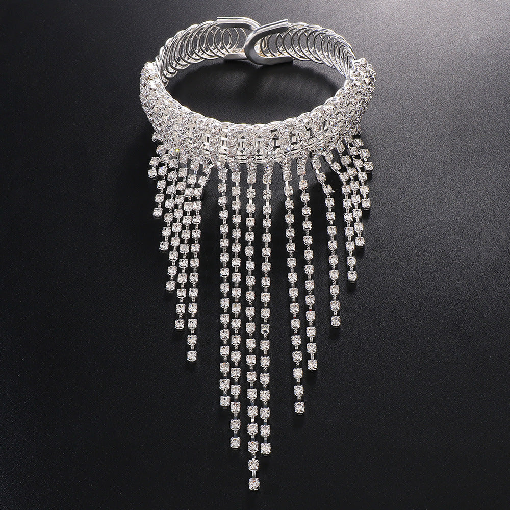 Rhinestone Tassel Armband Bracelet B3639
