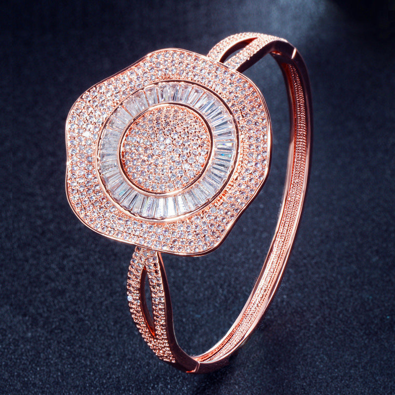 Flower Cubic Zirconia Bracelet B3640