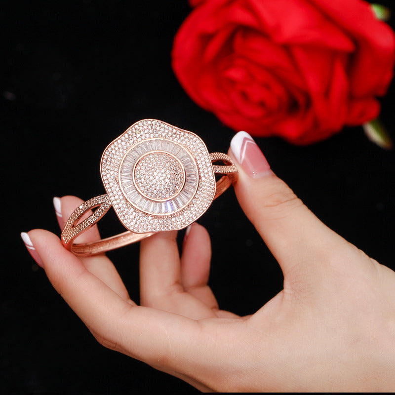 Flower Cubic Zirconia Bracelet B3640