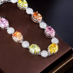 Cubic Zirconia Chain Bracelet B3642