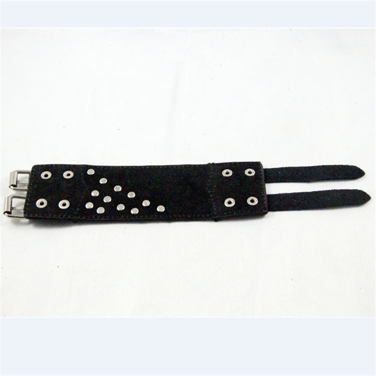 American Flag Leather Snap Bracelet B3691