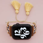 Seed Bead Tassel Braided Watchband B3702