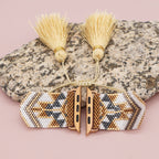 Seed Bead Tassel Braided Watchband B3702