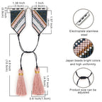 Seed Bead Tassel Braided Watchband B3703