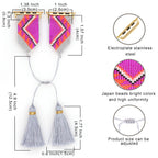 Seed Bead Tassel Braided Watchband B3705