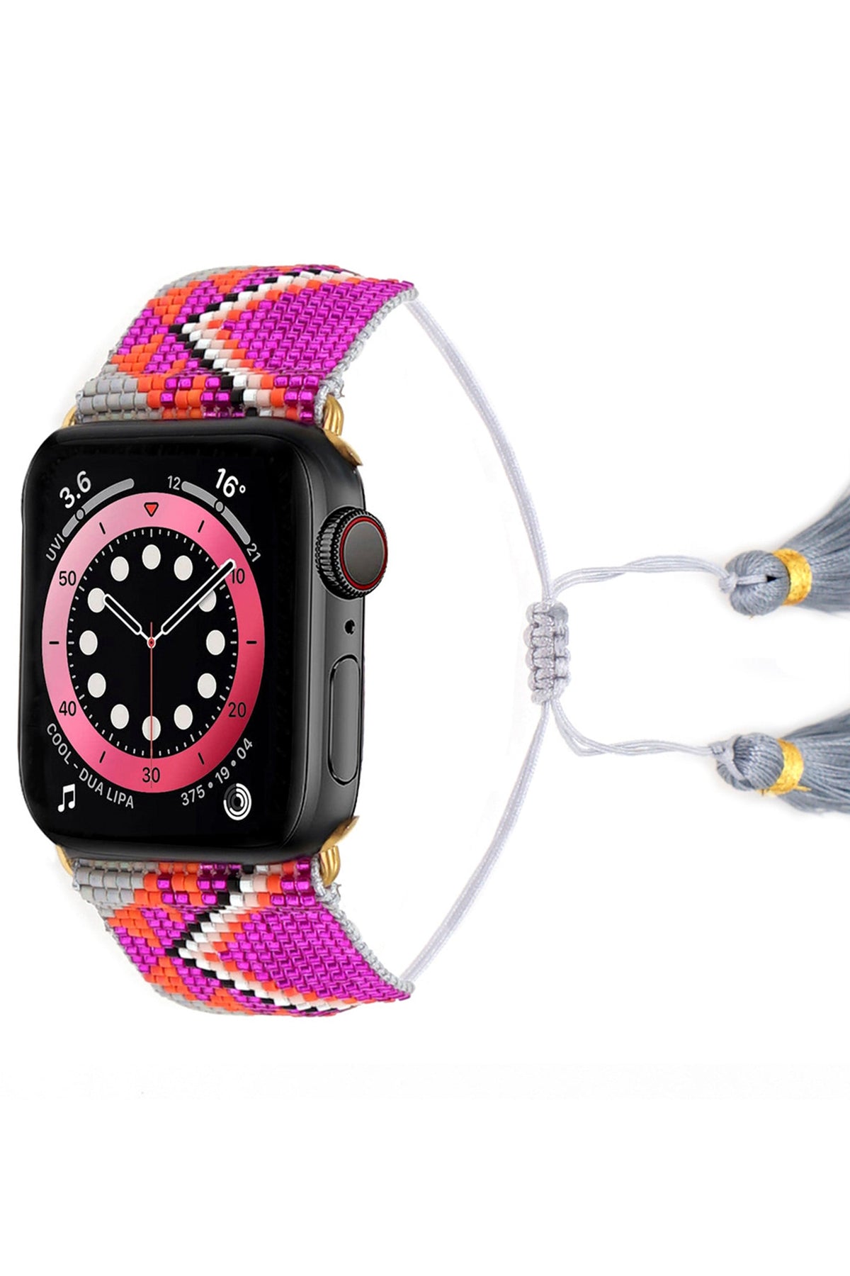 Seed Bead Tassel Braided Watchband B3705