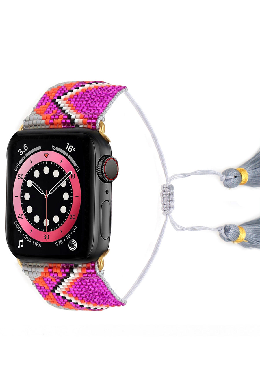 Seed Bead Tassel Braided Watchband B3705