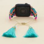 Seed Bead Tassel Braided Watchband B3707