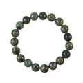 Green Dendrite Bead Stretch Bracelet B3712 10MM