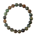 Green Dendrite Bead Stretch Bracelet B3712 8MM